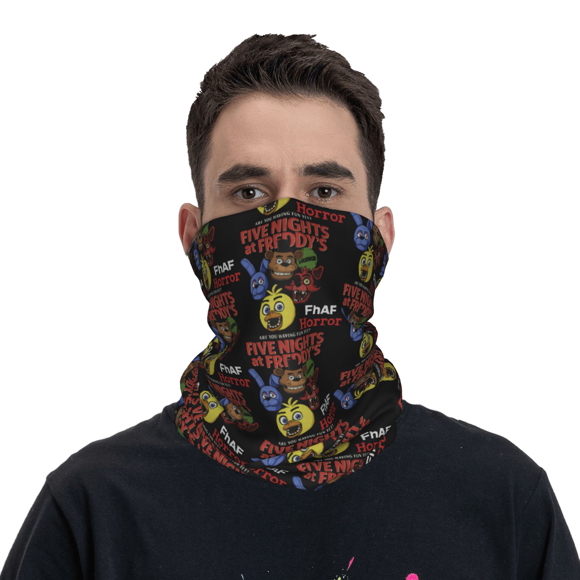 Outdoor Adventure At - カスタム FNAF アットフレディーズ バンダナ ネックゲイター ハイキング