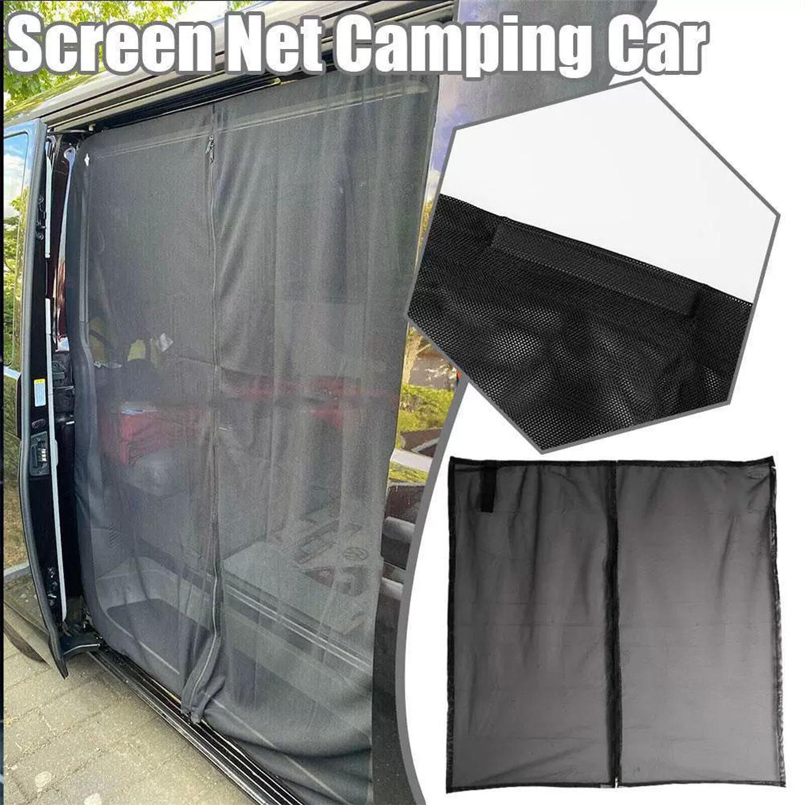 Outdoor Adventure Vehicles - バン用磁気ドアスクリーン UV耐性ネット 車両アクセサリー RVサイドドアフライ保護ネット キャンプアウトドアアドベンチャー用