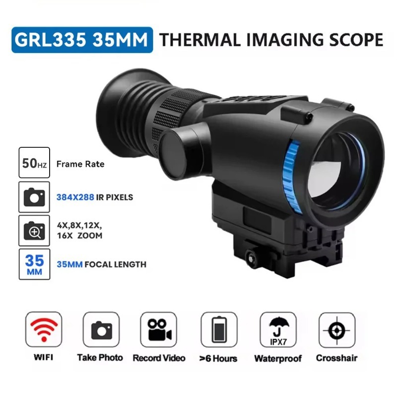 Outdoor Adventure Video - 384*288 50Hz サーマルビジョンスコープ 25/35MMレンズ サーマル単眼鏡 GRL335