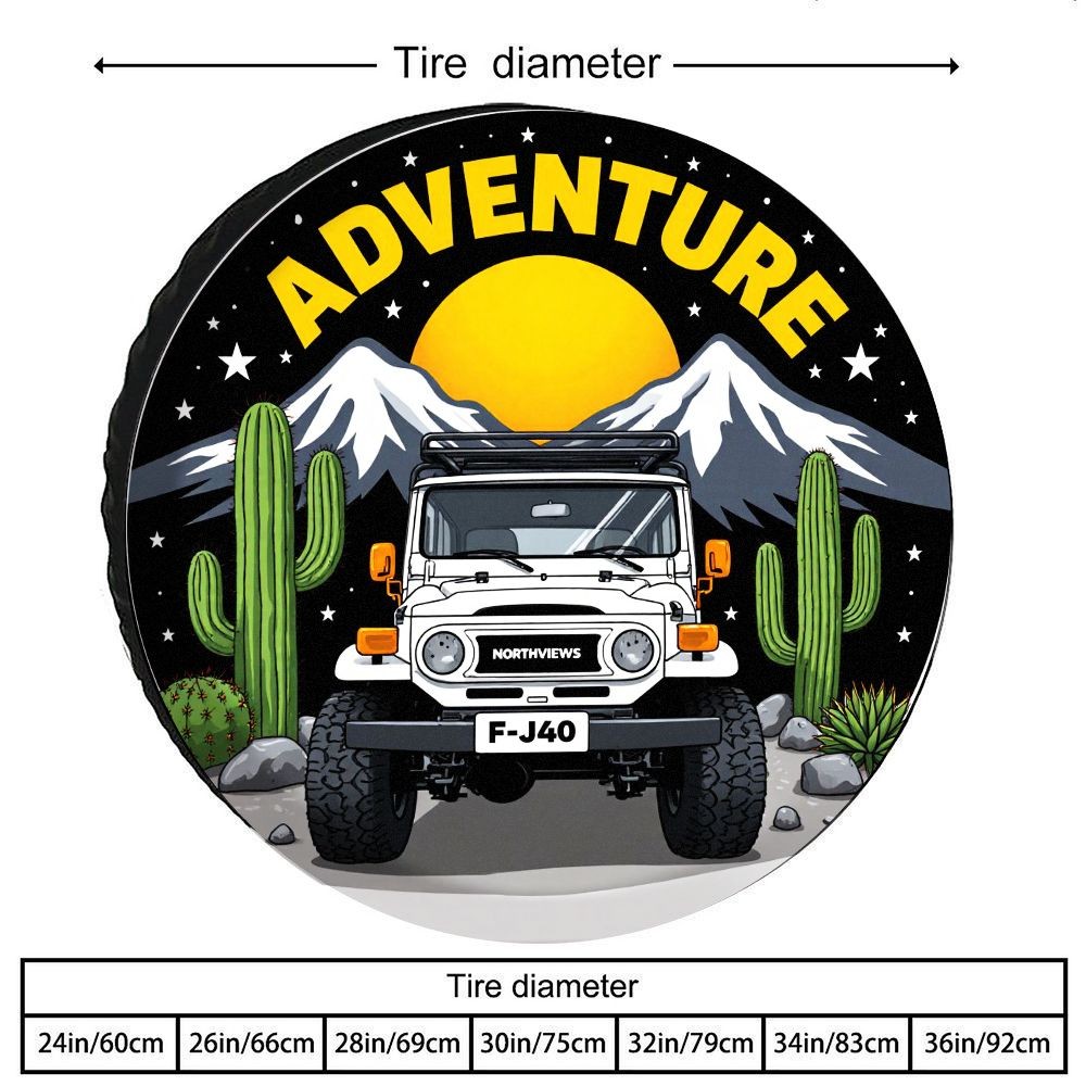 Outdoor Adventure Vehicles - アドベンチャーオフロード車FJ40タイヤカバー屋外砂漠SUVスペアホイールプロテクター