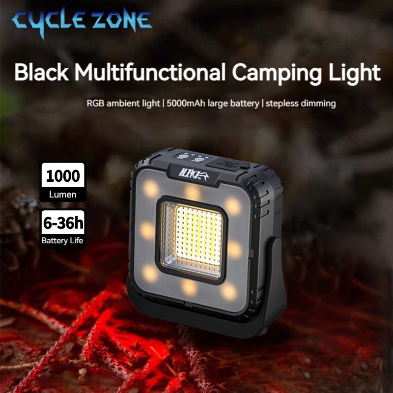 Outdoor Adventure Zone - 充電式キャンプランタン 5000mAh 無段階調光雰囲気ライト屋外吊り下げテントライト緊急キャンプハイキング用