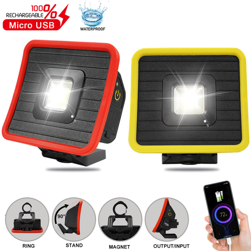 Outdoor Adventure Jobs - ポータブルLEDワークライト,USB充電式スタンド,バッテリー内蔵のキャンプランタン,パワーバンク,作業現場