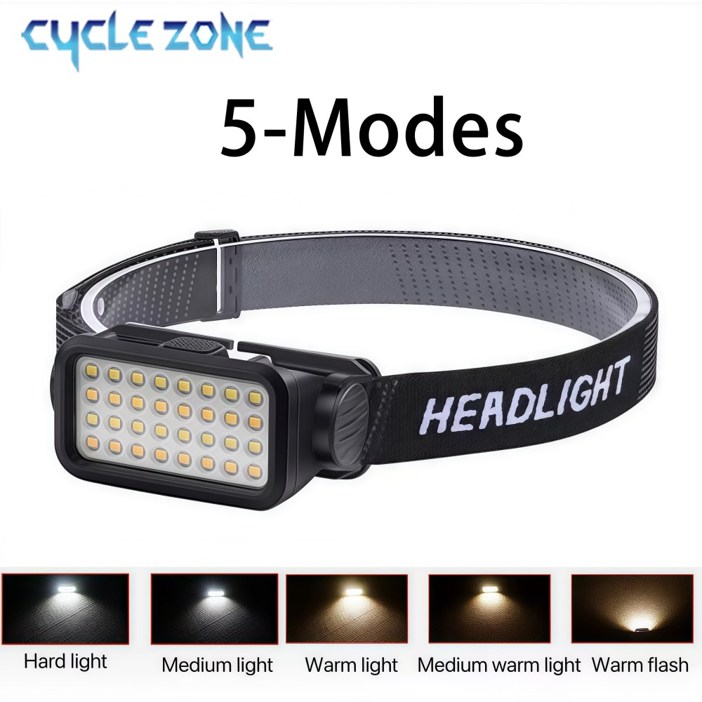 ポータブル充電式ヘッドランプ,32個のLED, 5つの調整可 - Outdoor Adventure Zone のレビューと価格
