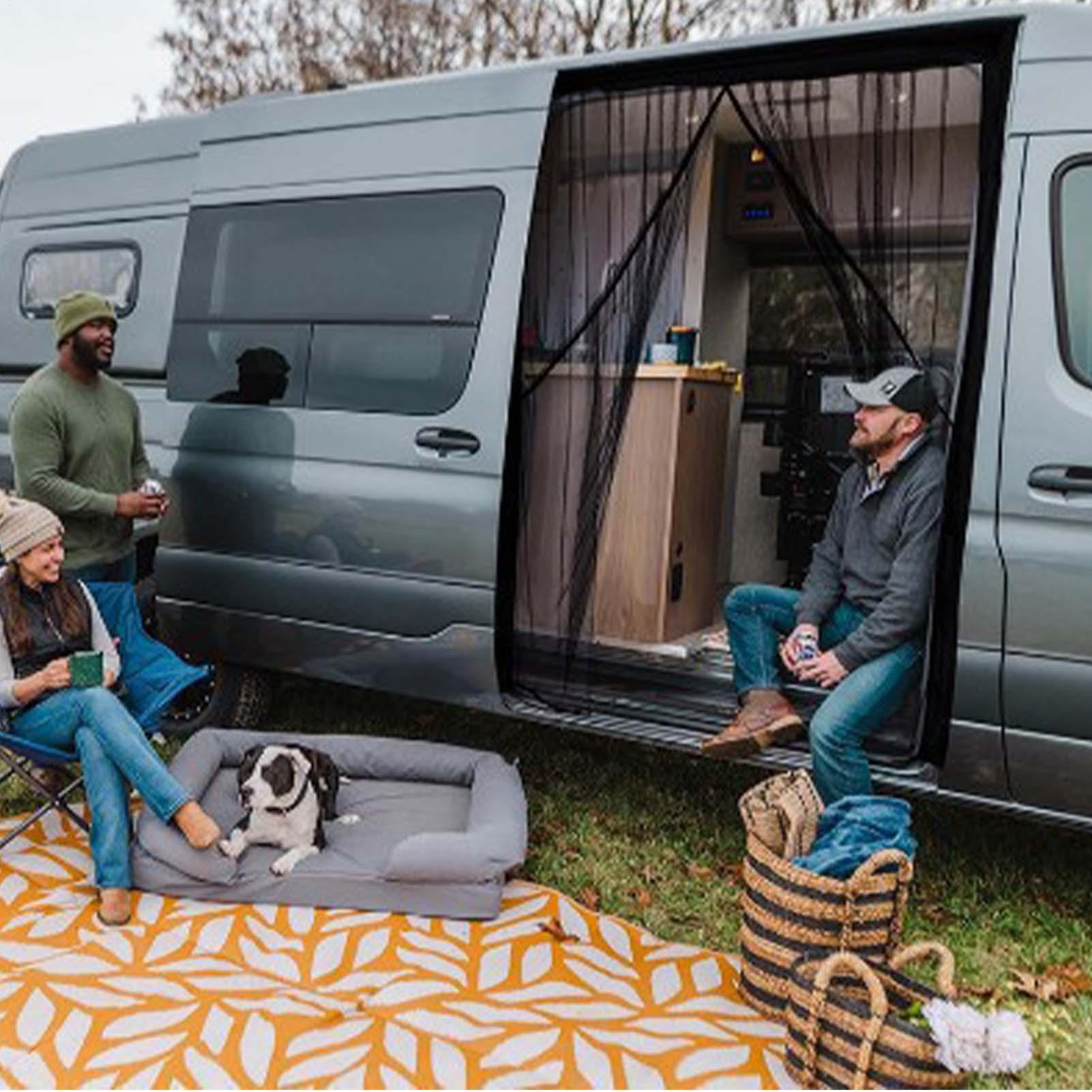 バンのドアスクリーン、UV耐性ネット、車両アクセサリー、RV - Outdoor Adventure Vehicles のレビューと価格