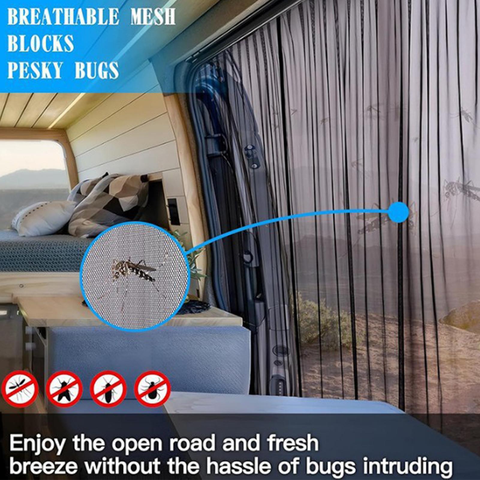バン用磁気ドアスクリーン UV耐性ネット 車両アクセサリー  - Outdoor Adventure Vehicles のレビューと価格
