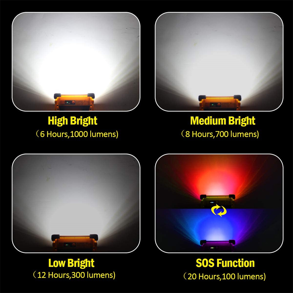 ポータブル充電式ソーラーLEDワークライト,USB充電器,1 - Outdoor Adventure Jobs のレビューと価格