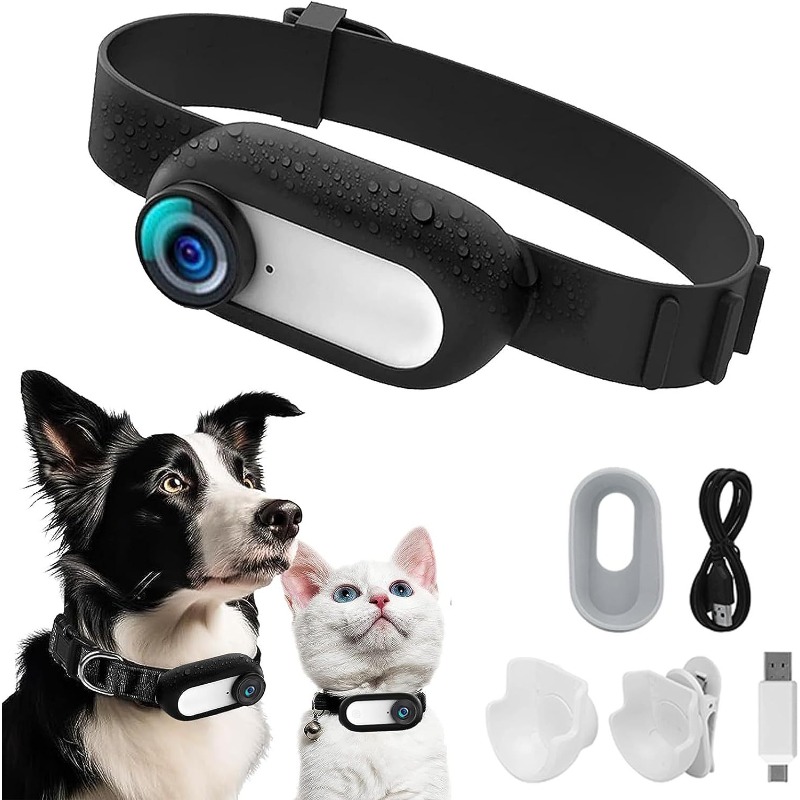 ペット首輪カメラ - 猫/犬用防水 HD アクションカメラ、 - Outdoor Adventure Video のレビューと価格