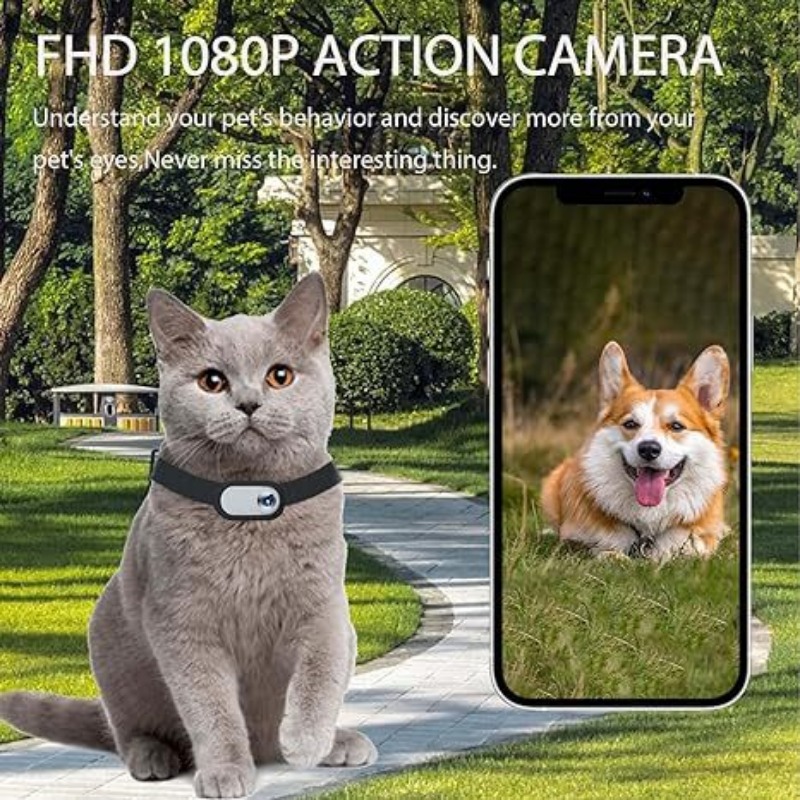 ペット首輪カメラ - 猫/犬用防水 HD アクションカメラ、 - Outdoor Adventure Video のレビューと価格