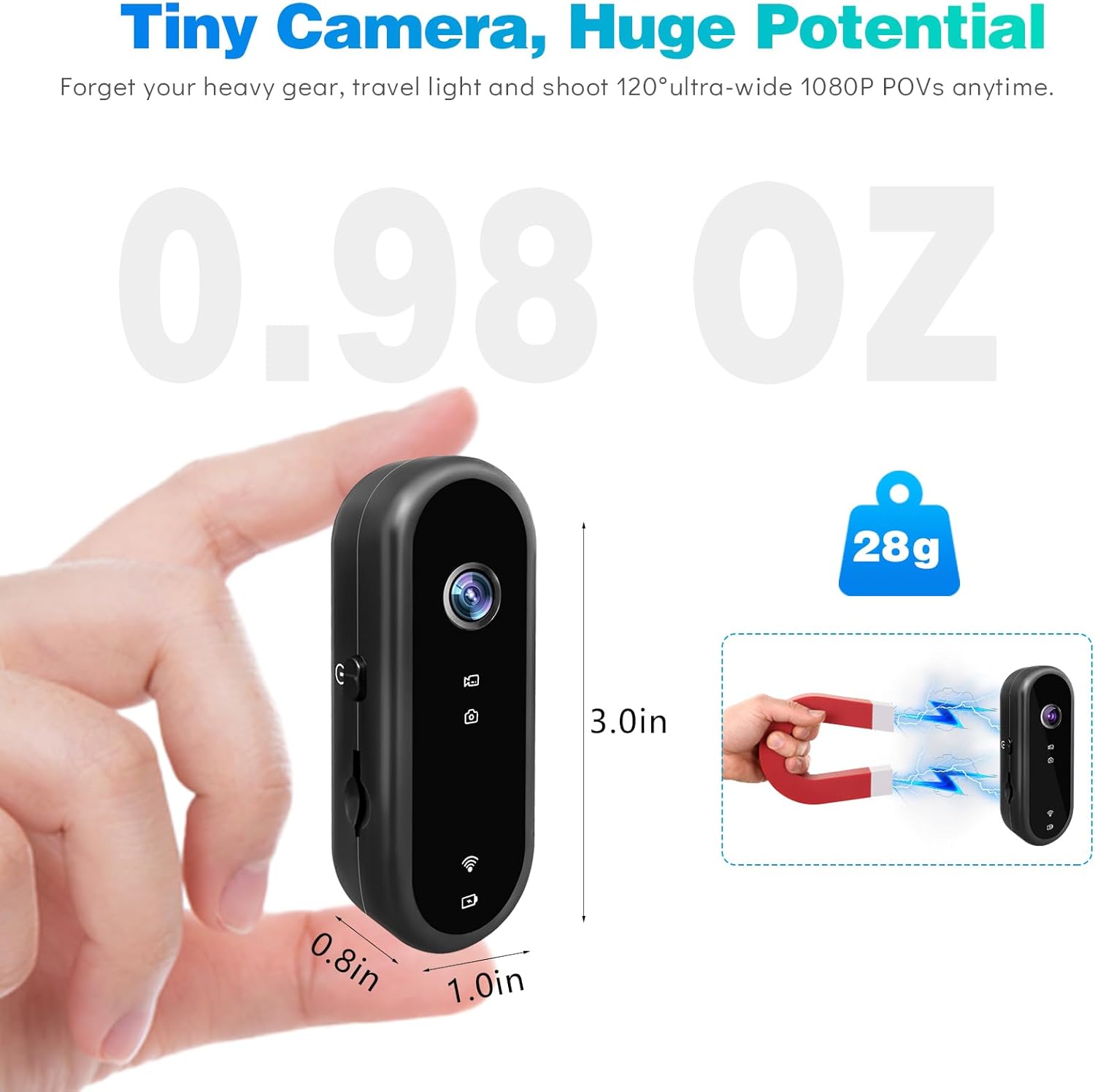 ミニWiFiアクションカメラ1080P、128GBストレージ - Outdoor Adventure Video のレビューと価格