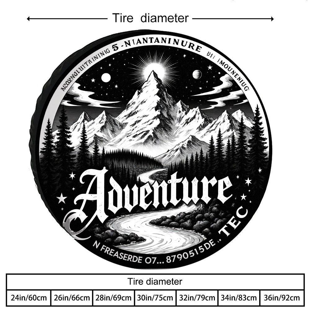 アドベンチャーマウンテン スペアタイヤカバー ポリエステル繊 - Outdoor Adventure Vehicles のレビューと価格